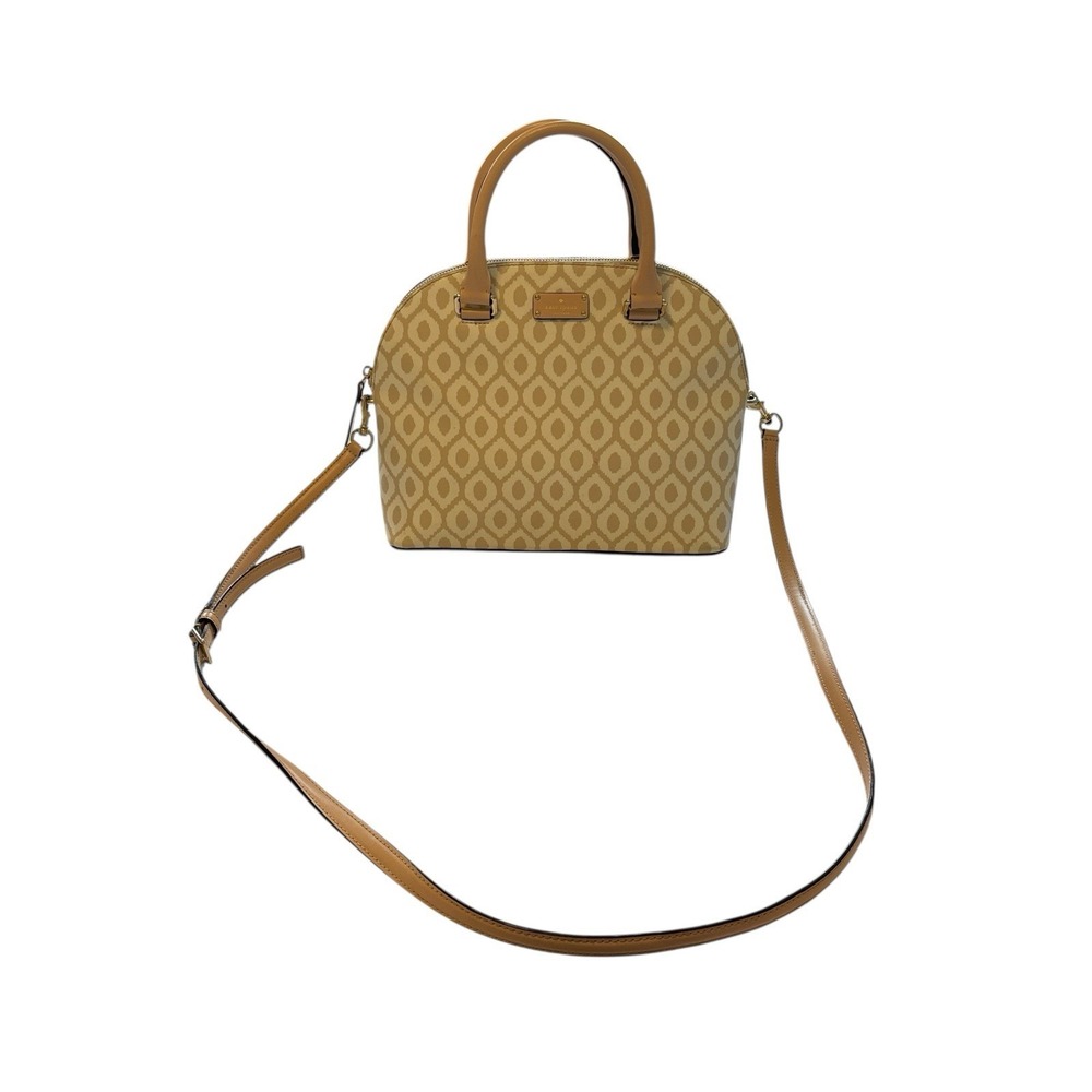 Kate Spade Grove‎ Street Printed Carli Satchel Crossbody Bag Cream/Tan